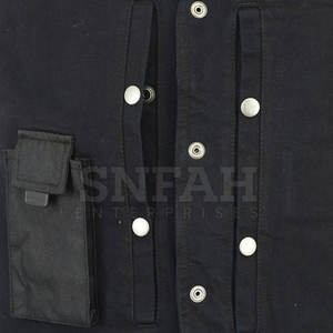 Chaleco de cuero transpirable informal ajustado para hombre 2024 con decoración de botones, chaqueta de invierno, colores personalizados y logotipo hecho en Pakistán - Product Image 5