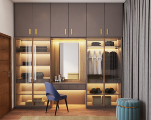 <span class=keywords><strong>Armario</strong></span> Minimalista y Duradero de Piso a Techo con Espejo e Iluminación Integrada, Diseño Personalizable para Dormitorio o Uso en Hoteles - Product Image 4