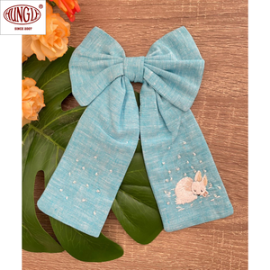 Mayorista de algodón elegante estilo de bordado de lazo para niña haciendo horquillas decoración de cinturones - Product Image 2