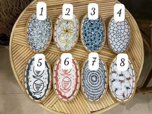 Assiette en rotin artisanale de qualité supérieure avec incrustation de coquillages colorés - Panier de rangement rond de luxe pour décorations d'intérieur - Product Image 5