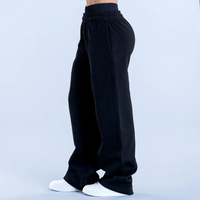 Pantalones deportivos casuales de cintura media elástica para mujer, transpirables, OEM, de pierna recta, los más vendidos al por mayor, para invierno, con encaje.