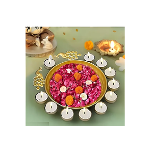 Style Premium dernière conception décor de Table en laiton Urli bol personnalisé décoration de fête de mariage fantaisie couleur pleine - Product Image 1