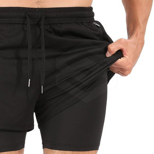 Latest Design Double <b>Layer</b> Athletic Shorts for Adult Size Pakistan Manufacture Men Double <b>Layer</b> Athletic Shorts - Product Image 6