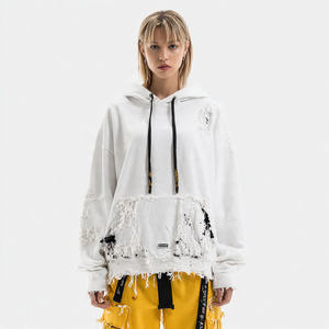 Sweat à capuche ample en molleton 100% coton pour femme, style streetwear, écologique, pour l'hiver et l'automne - Product Image 1