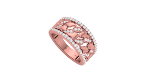 แหวนสัญญาประดับเพชรธรรมชาติสีทอง & 0.50Ctw 14K สำหรับผู้หญิง - Product Image 2