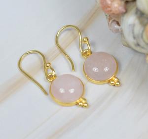 Quartz Rose Rose Naturel Octobre Pierre De Naissance 925 Sterling Silver Gemstone Boucles D'oreilles Bijoux Faits À La Main Cadeau Pour Ses Boucles D'oreilles En Pierre - Product Image 4