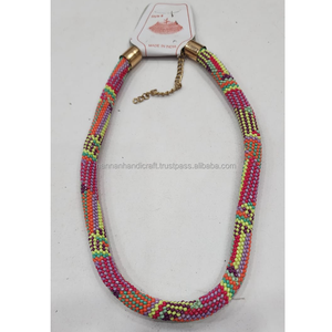 Collar de Cuentas de Resina, Joyería de Moda Hecha a Mano de la India, Venta al por Mayor de Collares - Product Image 2