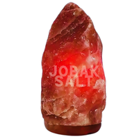 Lampe de sel de l'Himalaya rose rougeâtre naturelle sculptée à la main avec base en bois écologique certifiée ISO/CE, style Amour, vente en gros OEM/ODM