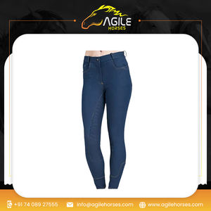 New Design Equestrian Clothing on 4 Way <b>Stretch</b> <b>Denim</b> Jodhpurs Pants Custom Manufacturing Stylish Horse Riding Breeches - Product Image 6