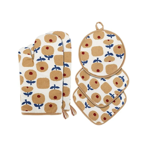 Salvamanteles de cocina resistente al calor acolchado bordado de algodón 100% de diseñador reutilizable OEM ODM sostenible hecho en La India soporte para ollas - Product Image 4