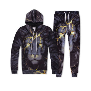 Custom Sweat Jogger Stacked Pants <b>Set</b> Tracksuits 2 Pc Sweatsuit Distressed <b>Embroidery</b> Hoodie and Flared Sweatpants <b>Sets</b> for Men - Product Image 1