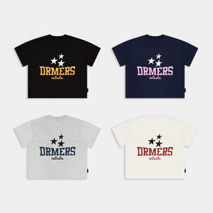 OEM ODM Unisex suelta Boxy algodón 260gsm Camiseta cuello preencogido de talla grande Unisex estilo de gran tamaño para adolescentes hecho Vietnam - Product Image 2