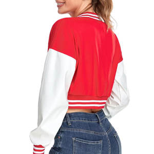 Chaqueta Universitaria Corta para Mujer, Modelo 2025, Personalizada, Vintage, con Estampado Personalizado, Último Diseño - Product Image 2