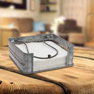Soporte para servilletas de hoja de Metal galvanizado personalizado de fábrica, soporte para utensilios de cocina, dispensador de pañuelos, alta oferta - Product Image 2