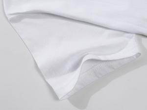 T-shirts à manches courtes pour hommes en spandex/polyester personnalisés avec logo imprimé sur le devant, blancs, à séchage rapide, vente en gros 2025 - Product Image 2