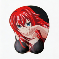 Tapis de souris en silicone à motif personnalisé de dessin animé sexy, repose-poignet ergonomique, surface lisse résistante à l'eau, soulagement de la douleur, en stock