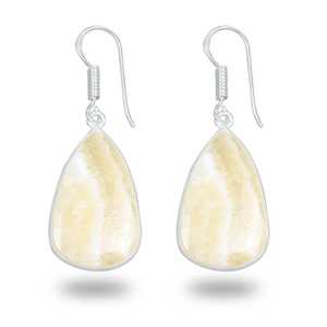 Boucles d'oreilles en aragonite jaune, design unique, sertissage classique, cluster solide, cadeau de mariage, nouvelle arrivée 2026, boucles d'oreilles pour femmes - Product Image 1