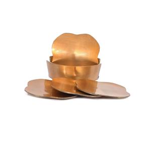 Hermoso posavasos de cobre y latón de dos tonos de Metal para habitación de Hotel, restaurante, oficina, nueva colección, posavasos hechos en India - Product Image 1