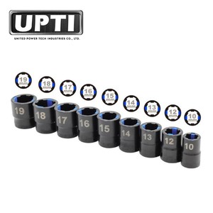 Taiwan Made UPTI High Quality Automotive Tools OEM New HW403745 18pcs Black Oxide <b>Bolt</b> <b>Extractor</b> Offset Wrench <b>Socket</b> Set - Product Image 2