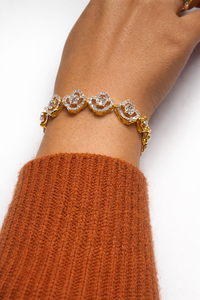 925 Sterling Silver Clover <b>Bracelet</b> - Handmade Gemstone <b>Bracelet</b> For Women - Gift for Her - Product Image 2