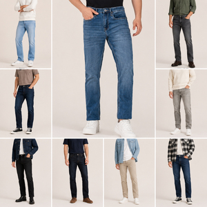 Custom OEM <b>Men</b> Straight Leg <b>Jeans</b> Elastic Stretch Slim Straight Denim Pants <b>for</b> <b>Men</b> High Quality Classic Casual Trousers - Product Image 5