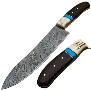 Venta al por mayor personalizado OEM ODM servicio precio barato de alta calidad de acero de Damasco profesional hoja afilada cocina Chef cuchillo mango - Product Image 1