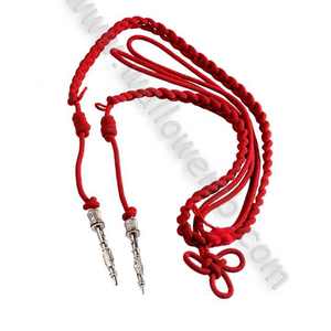 Haute qualité personnalisé argent-pointe rouge fil Aiguillette Nylon Polyester robe cordons accessoires pour la défense personnelle en gros - Product Image 4