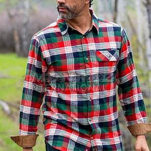 Camisa de franela a cuadros de algodón 100% personalizada para hombre, ajuste clásico y talla grande gruesa, precio de fábrica - Product Image 4