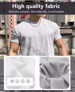 Nueva llegada de cuello redondo transpirable Deporte Camiseta y gimnasio de secado rápido camiseta para hombres tripulación fitness - Product Image 4