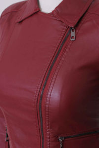 Chaqueta de Cuero Genuino para Mujer, Logotipo Personalizado OEM, Cuero Real de Cordero y Vacuno, Suministro al por Mayor de Fábrica 2026, Precio Bajo - Product Image 4