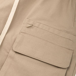 Pantalones Cortos Deportivos Casuales de Verano para Hombre, Tela de Lona, 100% Poliéster, Ecológicos, de Secado Rápido, Transpirables, con Cordón en la Cintura, Color Negro - Product Image 3