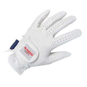 Gants de golf pour hommes, meilleure qualité, cuir véritable respirant uni, main gauche, impression de logo personnalisée avec fermeture auto-agrippante - Product Image 2