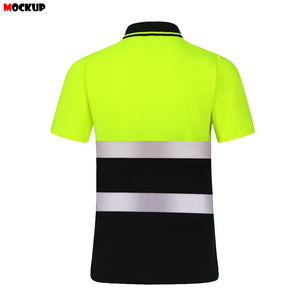 Polos de seguridad de dos tonos para hombre, camisas reflectantes de alta visibilidad con bolsillos, último diseño - Product Image 4