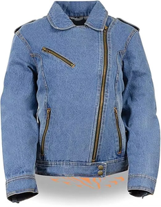 Veste en jean pour femmes de qualité supérieure, design élégant et nouveau, confortable, en cuir véritable, dentelle, coton lavé, tricoté, hiver - Product Image 2