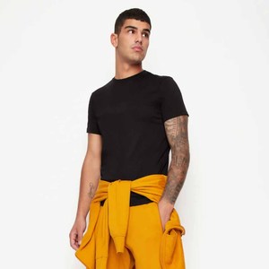 Plain Blanks For Custom Printing Wholesale Heavyweight Poly Cotton Tee Regular Fit T-<b>shirts</b> for Men - Product Image 2