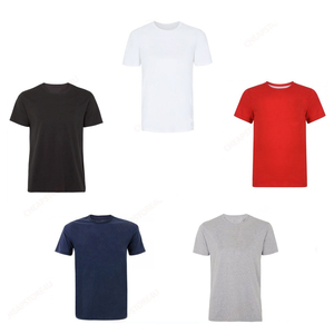 Vêtements et accessoires>>Vêtements pour hommes>>T-shirts pour hommes 100% coton tricoté avec motif uni - Product Image 3