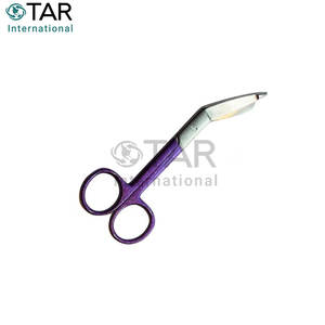 ชุดกรรไกรพยาบาล สีม่วงเมทัลลิก ชุด 3 ชิ้น กรรไกรตัดผ้าพันแผลลิสเตอร์ คีมหนีบห้ามเลือด ดีไซน์ตรง สีม่วง สำหรับการผ่าตัด - Product Image 3