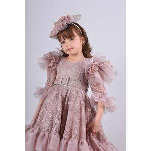 Abito da sera Vintage da ragazza con Design speciale con accessorio corona