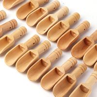 Cuillère en bois massif de lotus, écologique, rustique, petite, GM Impex, capacité 10 ml, pour sel de bain, thé, café en poudre, cuillère doseuse