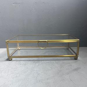 กล่องเก็บเครื่องประดับ กล่องใส่เครื่องประดับ ทำจากทองเหลืองและแก้ว เรียบง่ายและมีเอกลักษณ์ กล่องใส่เครื่องประดับโลหะ - Product Image 3