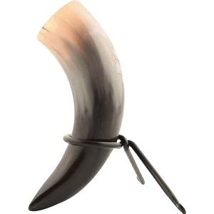 Support de luxe pour cornes à boire Viking en style animalier, en matériaux organiques portables, avec finition polie, pour tasses à bière - Product Image 4