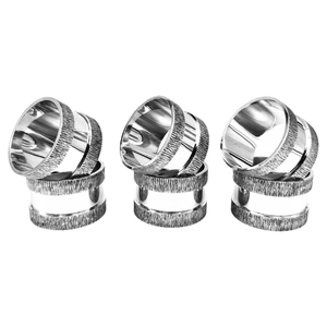 <b>Set</b> Of 6 Classic <b>Silver</b> Napkin <b>Rings</b> With Polished And Textured Finish <b>Silver</b> Plated Napkin <b>Ring</b> For Elegant Table Settings Sale - Product Image 1