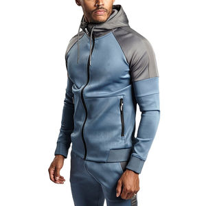 OEM Vente en gros 2023 Ensemble d'entraînement athlétique pour hommes sur mesure Coupe classique Ensemble de survêtement en polyester respirant mi-lourd à fermeture éclair intégrale - Product Image 5