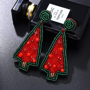 Joyería de regalo de Navidad para mujer, 20 diseños, bonito sombrero de árbol de Navidad, calcetines, botas con lazo, pendientes de Navidad - Product Image 2
