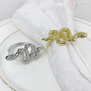 Anneaux de serviette décoratifs en métal de qualité supérieure, design luxueux et écologique pour tables de dîner élégantes, mariages, restaurants, fêtes - Product Image 4