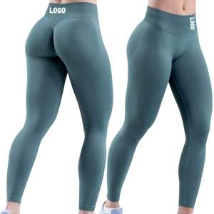 Leggings de yoga sans couture pour femmes, pantalon de fitness taille haute, extensible, doux, bas de sport actifs - Product Image 6