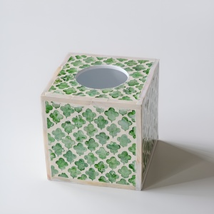 Cuisine salle à manger accessoires quotidiens nacre incrustation papier boîte de couverture nouveau design personnalisé MOP organisateur de mouchoirs - Product Image 1