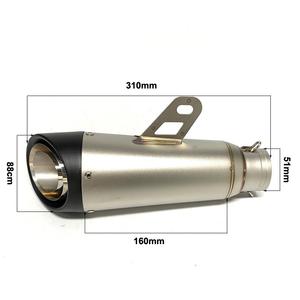 Precio al por Mayor, Silenciador de Escape Universal para Motocicleta de Alto Rendimiento, Acero Inoxidable SC, 90mm, para HAOJUE DR160 TR300 - Product Image 5