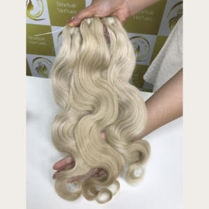 Blonde Couleur Vague de Corps HD Dentelle Extensions de Cheveux Commande Personnalisée Grand Stock Cuticule Aligné Vietnamien Cheveux Humains Grande Remise - Product Image 3