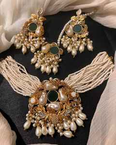 Ensembles de bijoux de mariée du fabricant pakistanais en acier inoxydable plaqué or mariage bijoux artificiels grossistes - Product Image 2